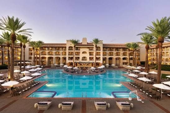 Fairmont Scottsdale Princess resort pool and courtyard